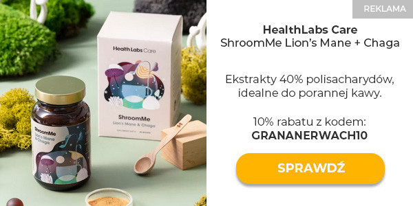 HealthLabs ShroomMe Lion's mane + Chaga - ekstrakty grzybów leczniczych