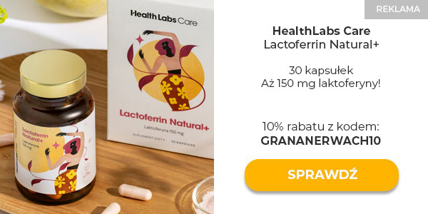 HealthLabs Lactoferrin Natural+ - laktoferyna w kapsułkach